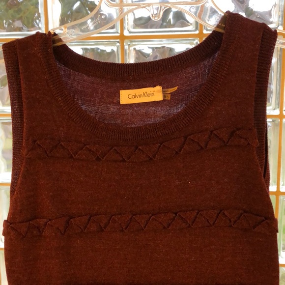 Calvin Klein Burgundy/Maroon Sweater Dress - Picture 3 of 5